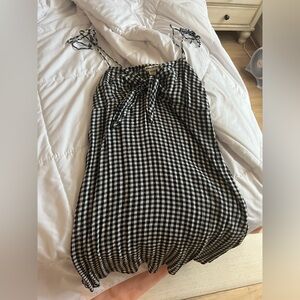 Billabong Black and White Gingham Dress